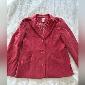 L.L. Bean Vintage Barbie Pink Corduroy Blazer Jacket